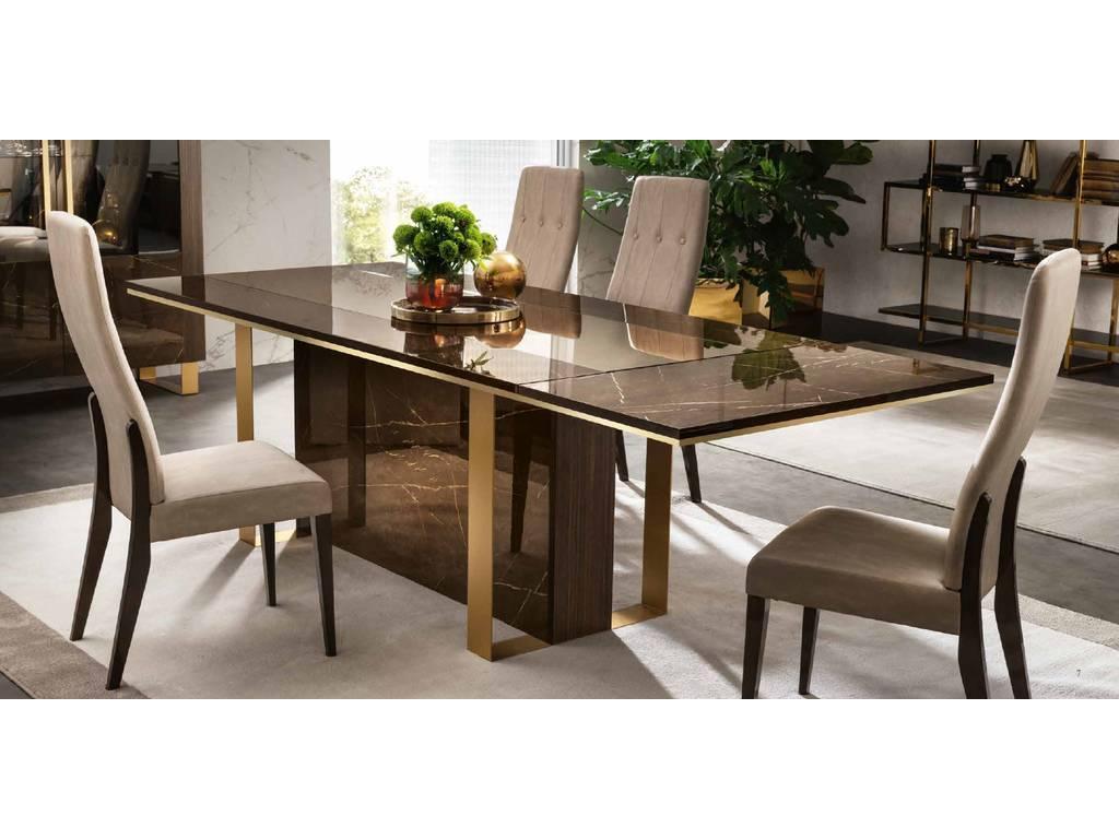 Arredo Classic: Essenza: стол обеденный раскладной 200/240/280 (венге, коричневый, золото)