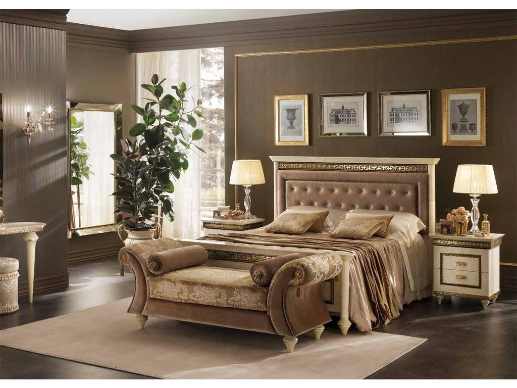Arredo Classic: Fantasia: кровать 160х190  с мягкой спинкой (кремовый мраморный)
