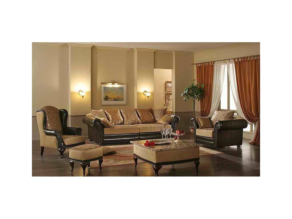Комдис: Турин: диван 3-х местный раскладной, кожа, ткань