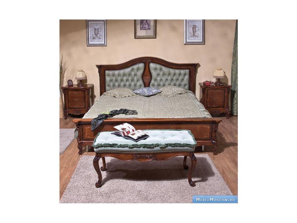 Simex: Regallis: кровать 160х200  (орех, инкрустация)