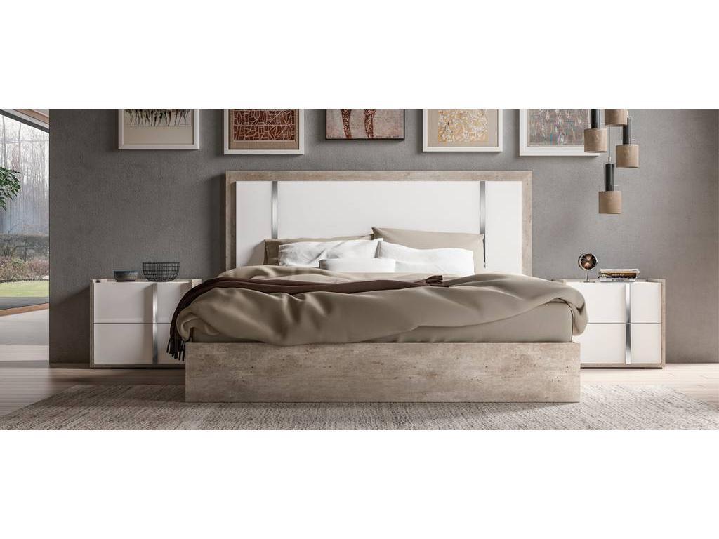 Status: Treviso: кровать 198х203  (белый, серый)