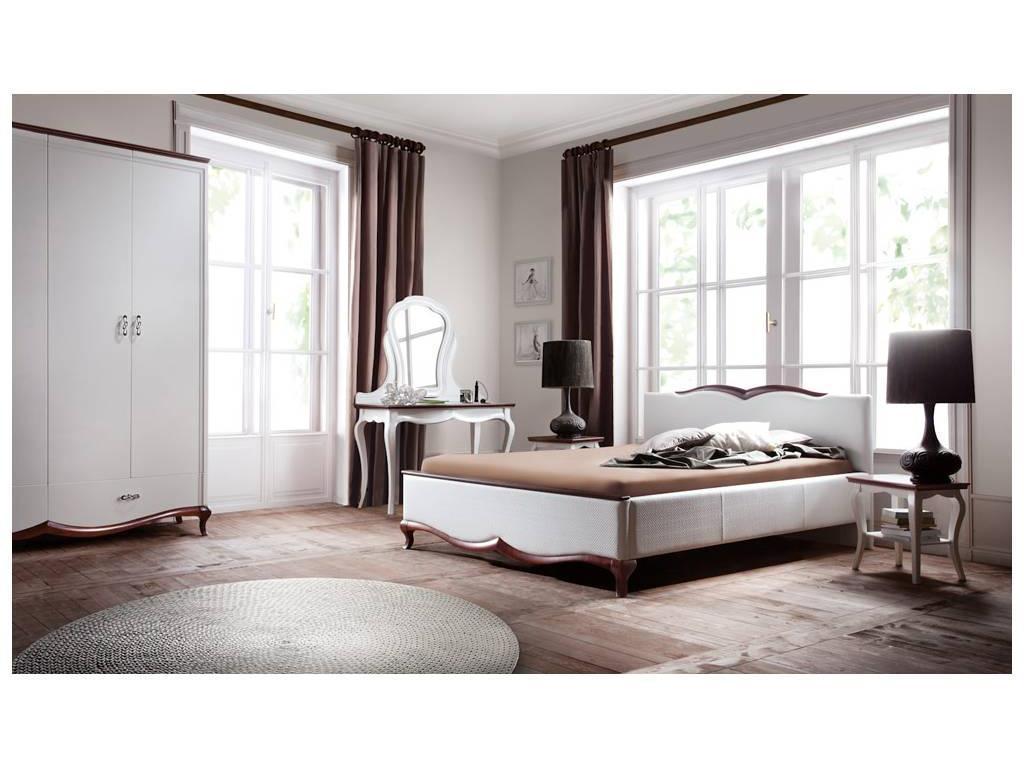 Taranko: Milano: кровать 160х200  (белый, орех)