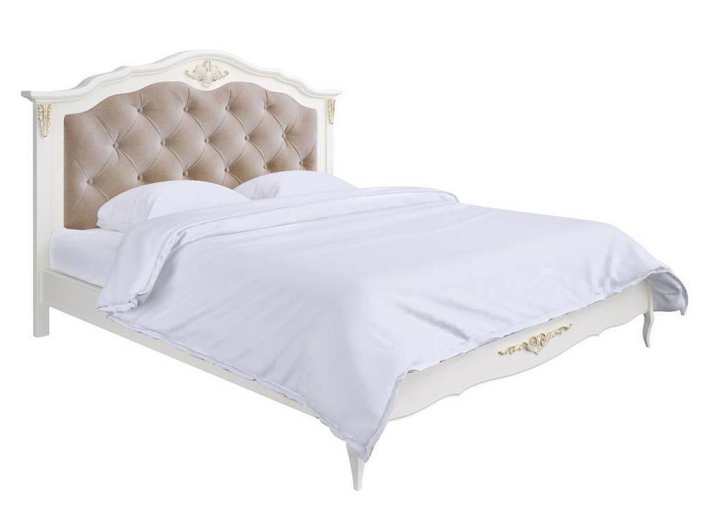 LAtelier Du Meuble: Romantic Gold: кровать 180х200 с мягкой спинкой  (слоновая кость, золото)