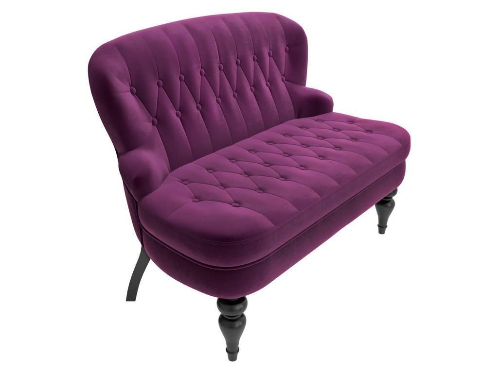 LAtelier Du Meuble: Canapes: диван 2-х местный  (фиолетовый, черный)