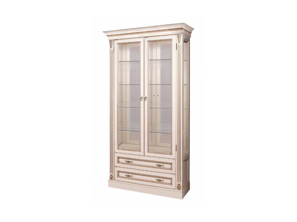Timber: Палермо: витрина 2 дверная  (ваниль, золото)