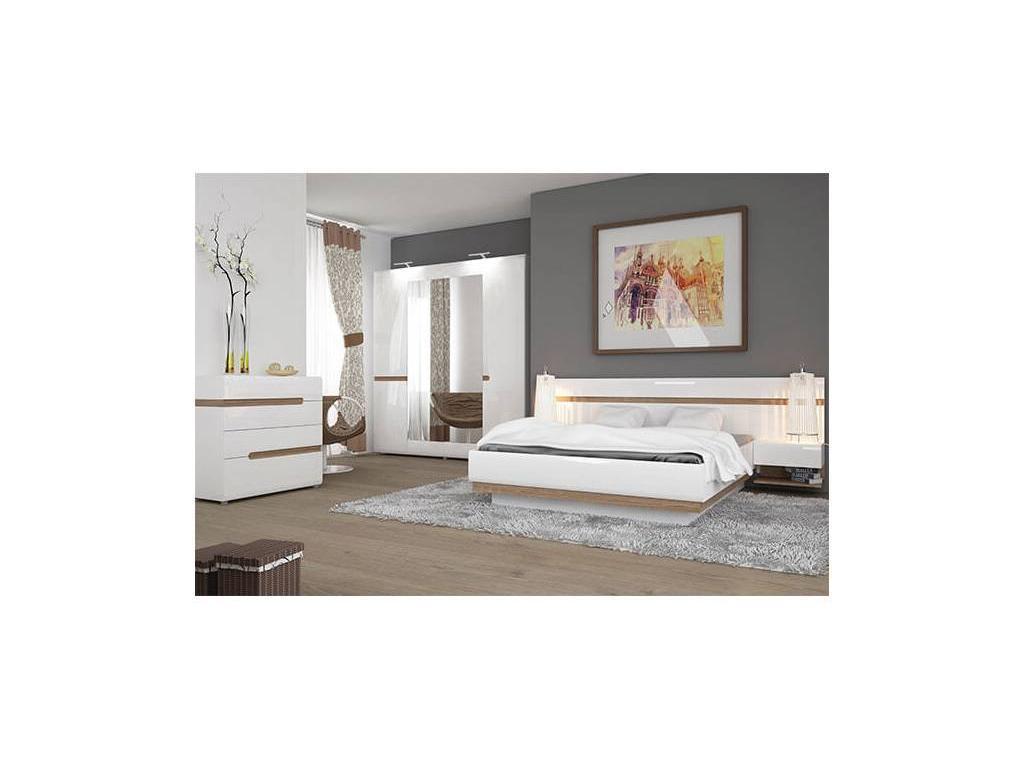 Anrex: Linate: спальня со шкафом (белый, сонома)