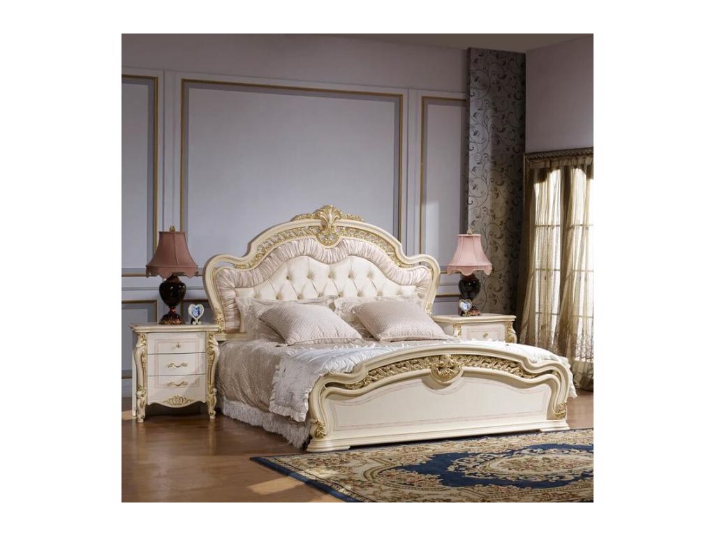 FurnitureCo: Джульетта: кровать двуспальная 180х200  (бежевый)