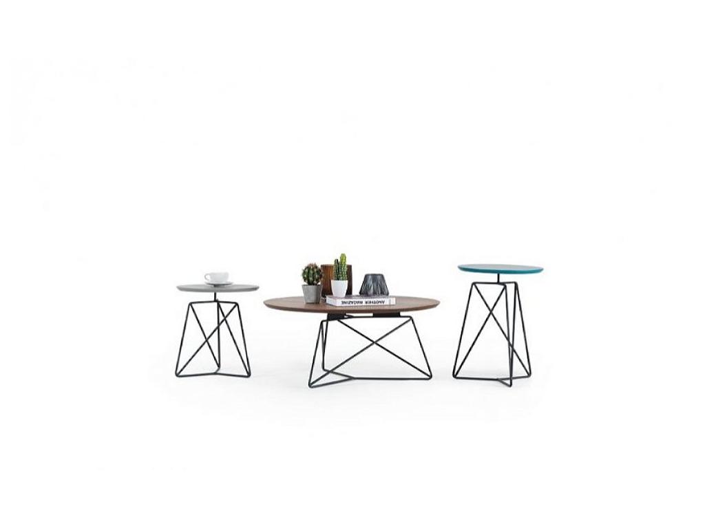 Homage: Solo: комплект кофейных столов  (коричневый, черный)