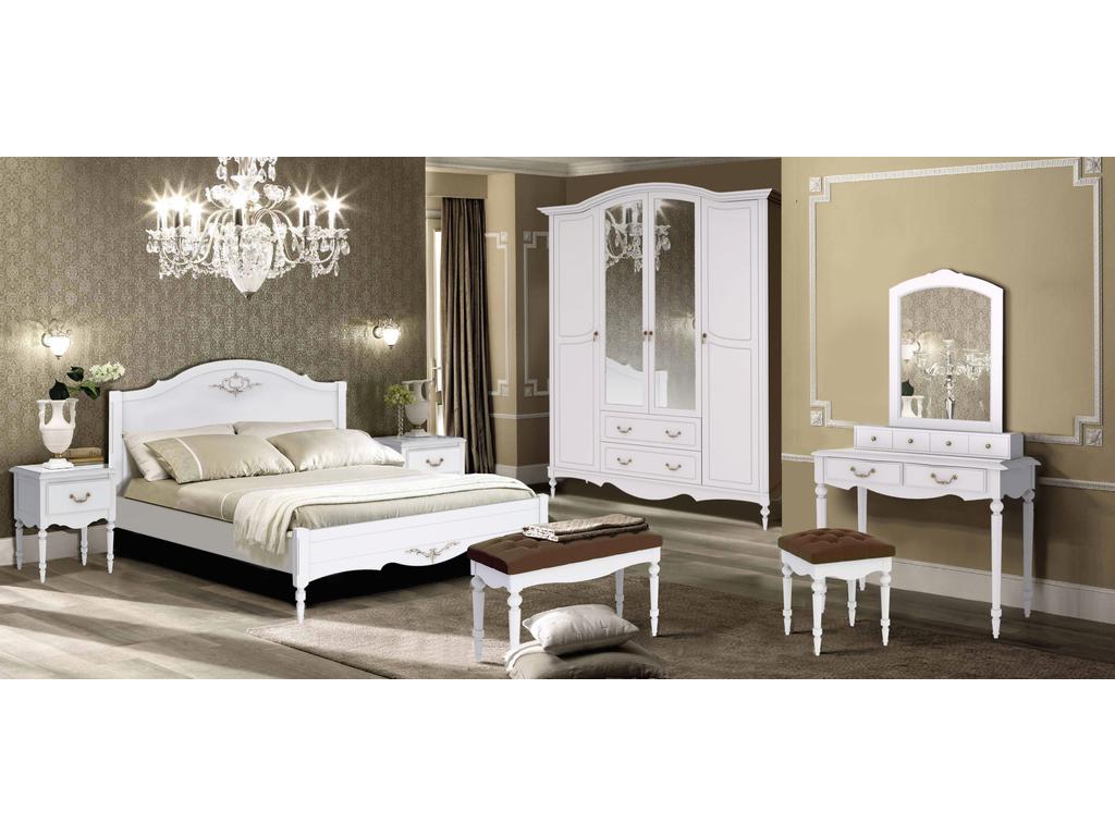 МастМур: Амелия: спальная комната с 4 дв шкафом (белый)