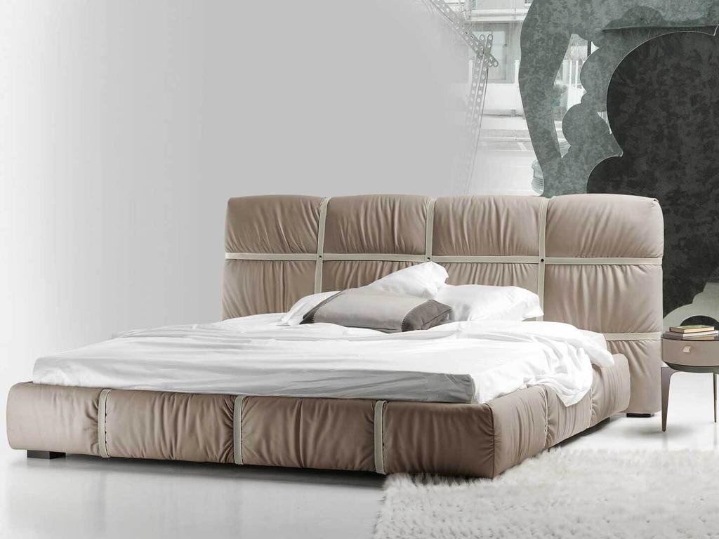 STG: Crossover: кровать мягкая 180х200  (серый)
