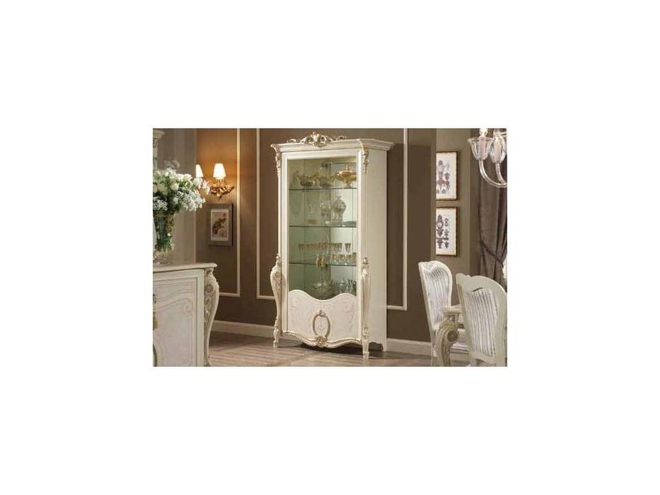 Arredo Classic: Tiziano: витрина 2-х дверная (слоновая кость с золотом)