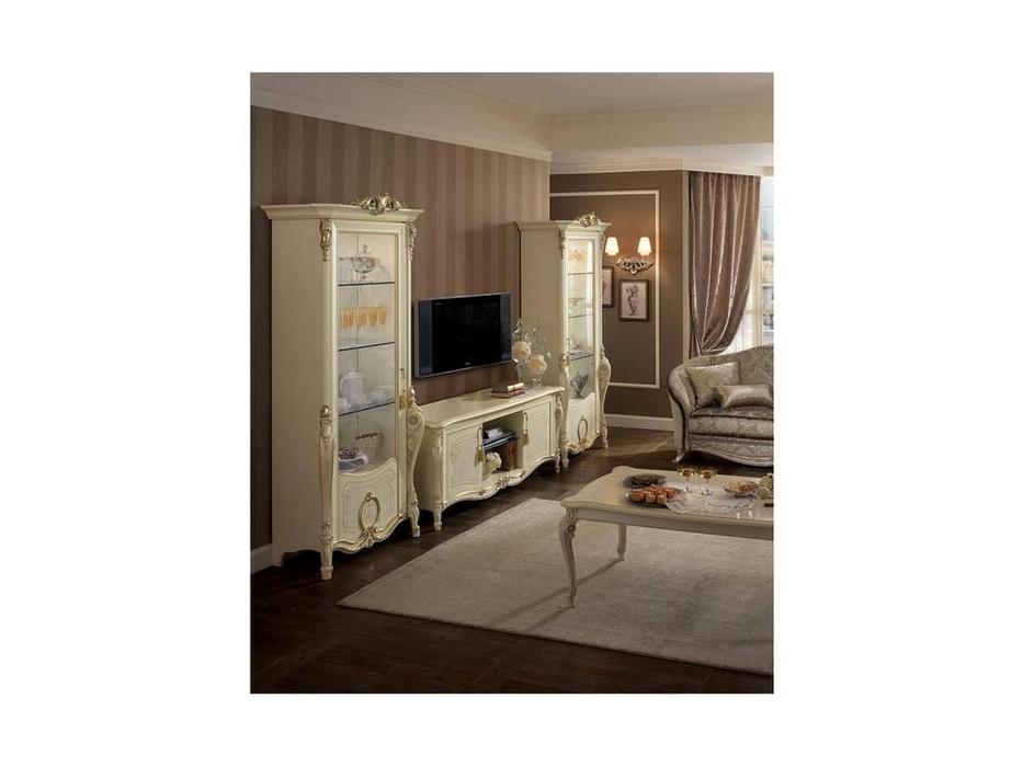Arredo Classic: Tiziano: витрина 1 дверная правая, левая (слоновая кость с золотом)