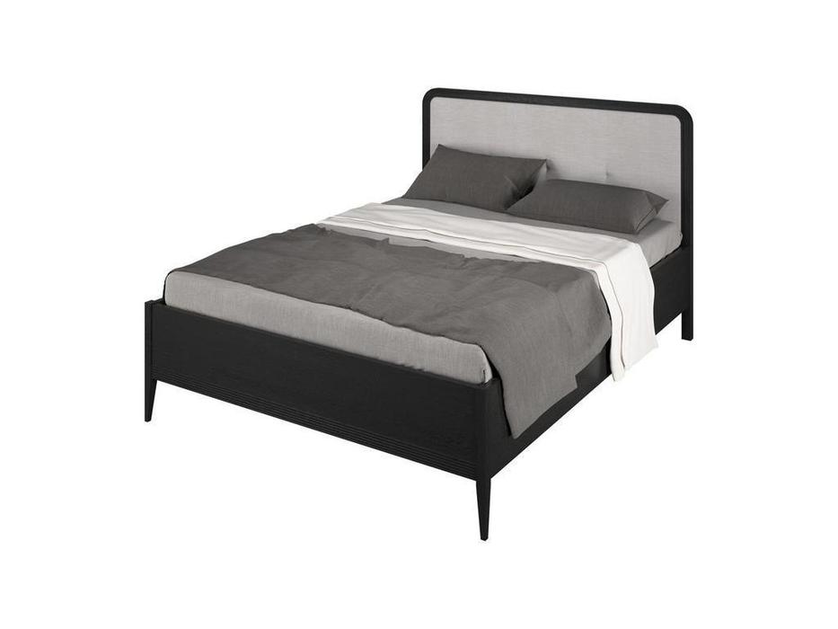 Liberty: Берген: кровать 160х200  с мягким изголовьем (черный)