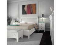 Grupo Seys: Basilea: кровать 150х200  (Blanco decape, Verde Agua)