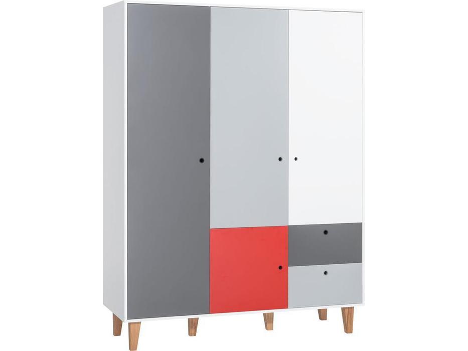 Vox: Concept: шкаф 3-х дверный  (белый,графит,серый,красный)