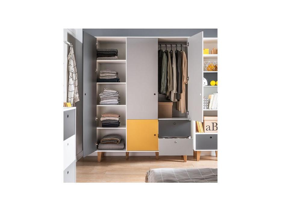 Vox: Concept: шкаф 3-х дверный  (белый,графит,серый,шафран)