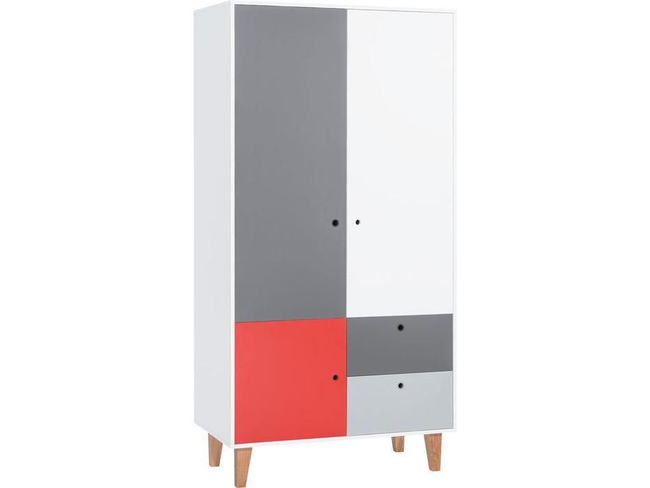 Vox: Concept: шкаф 2-х дверный  (белый,графит,серый,красный)