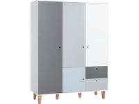 Vox: Concept: шкаф 3-х дверный  (белый,белый,графит,серый,голубой)