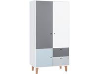 Vox: Concept: шкаф 2-х дверный  (белый,графит,серый)