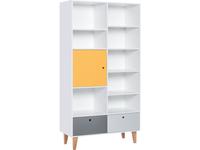 Vox: Concept: шкаф книжный  (белый,графит,серый,шафран)