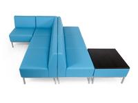 Евроформа: Компакт: комплект мягкой мебели №3 тк. Экокожа (синий)
