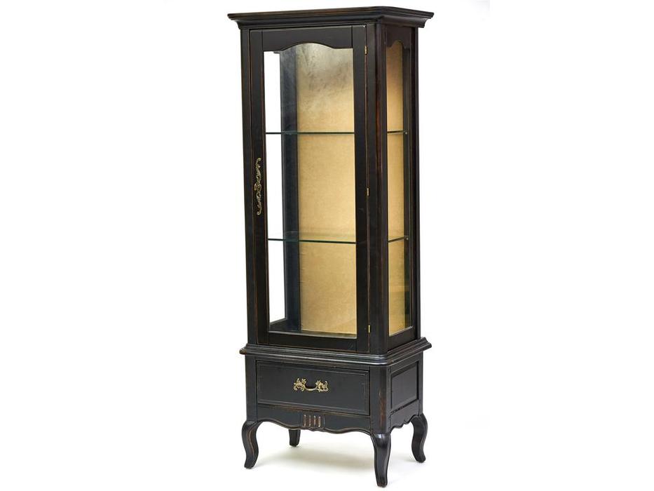 Mobilier de Maison: Provence Noir&Blanc: витрина 1 дверная (черный со старением)