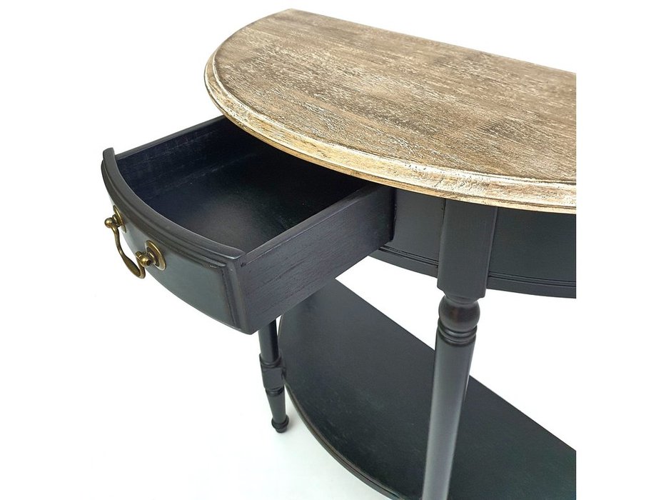 Mobilier de Maison: Provence: консоль с ящиком (черный)