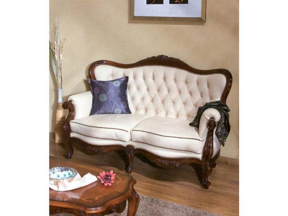 Simex: Regallis: диван 2-х местный  ткань (орех, беж)