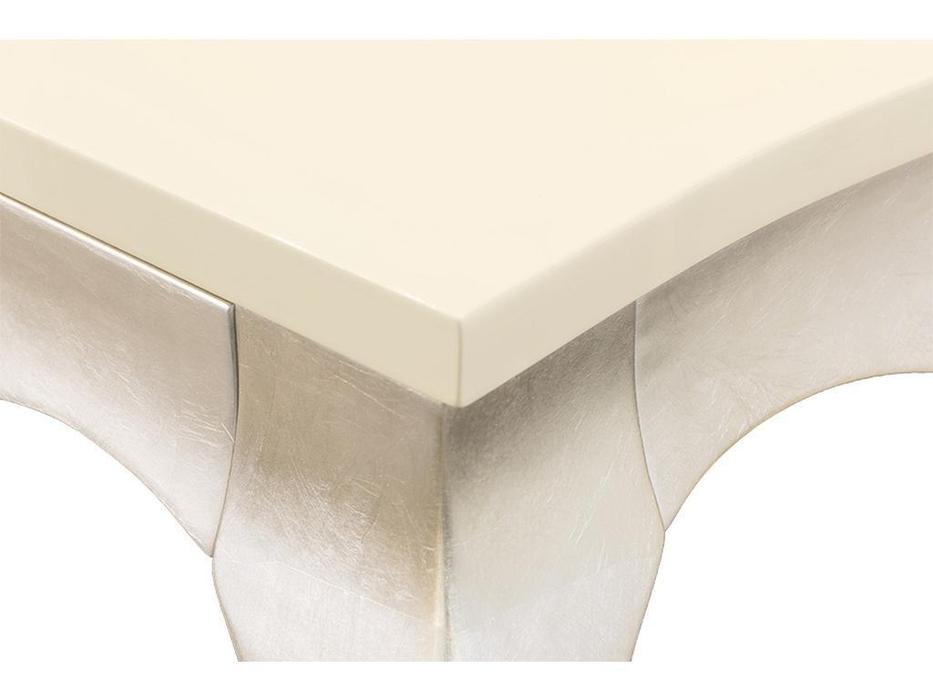 Fratelli Barri: Venezia: стол обеденный  раскладной (кремовый лак, серебро)