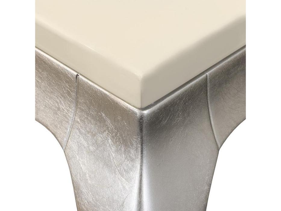 Fratelli Barri: Venezia: столик приставной  (перламутровый кремовый лак, серебро)
