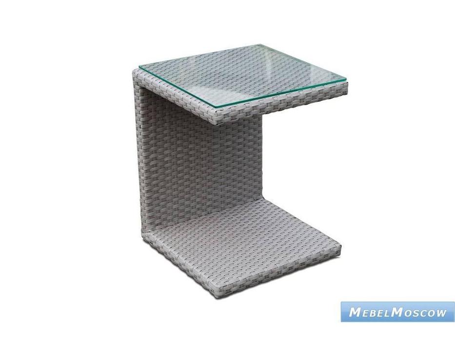 Skylinedesign: Miha: стол для шезлонга со стеклом  (SILVER WALNUT)