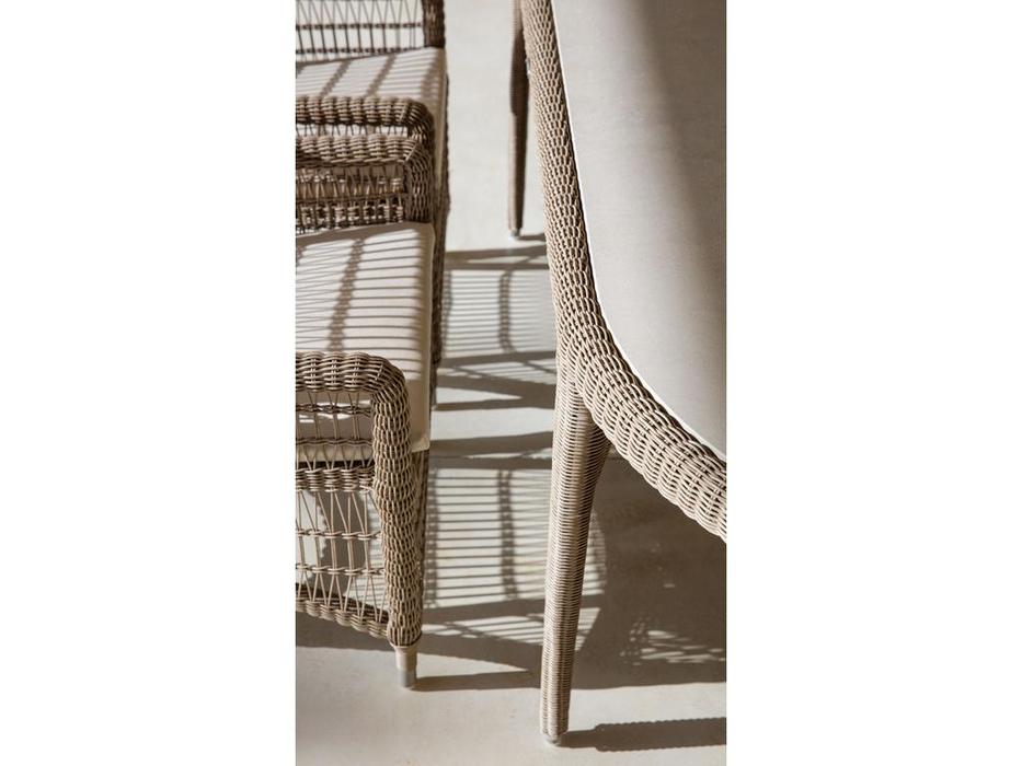 Skylinedesign: Arena: стол обеденный со стеклом   (WHITE WASH)