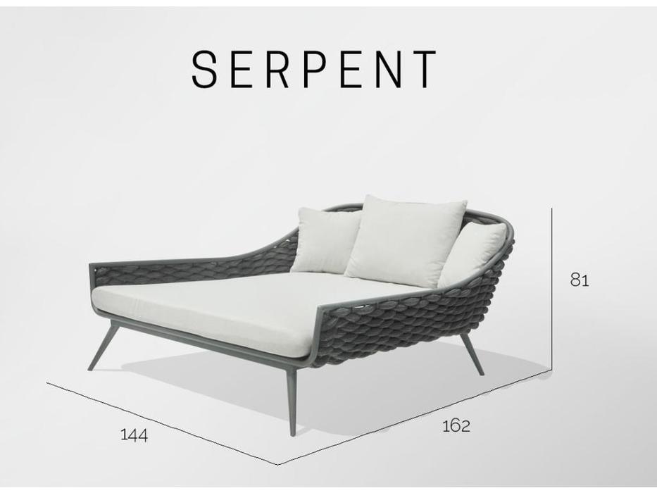 Skylinedesign: Serpent: кровать уличная  (серый)