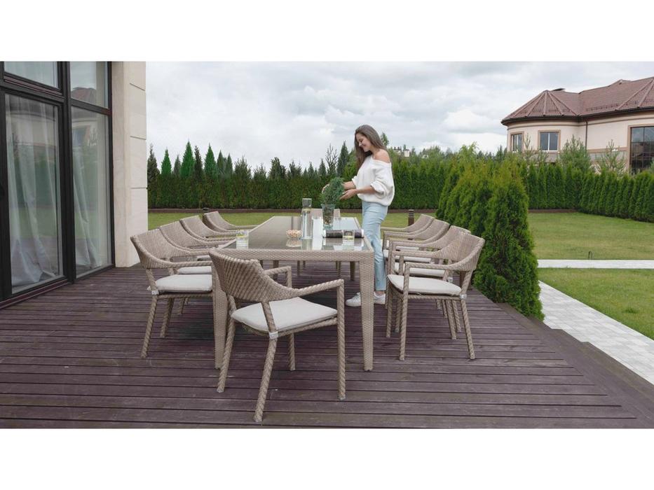 Skylinedesign: Plank: кресло садовое  с подушкой (бежевый)