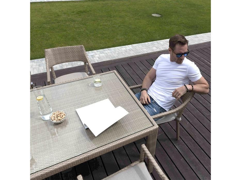 Skylinedesign: Plank: кресло садовое  с подушкой (бежевый)