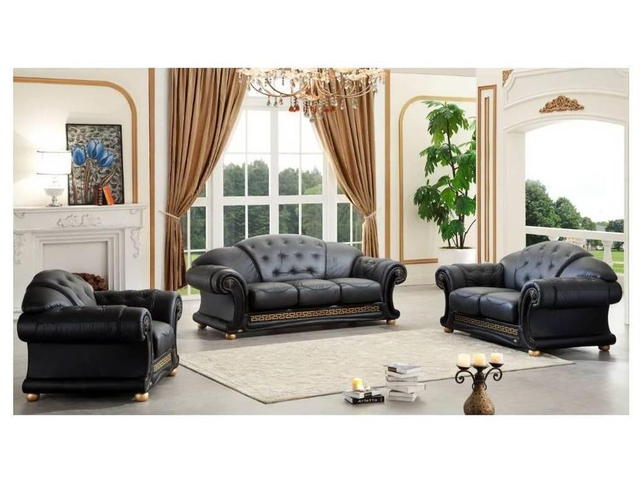 ESF: Versace: диван 3-местный раскладной (черный)