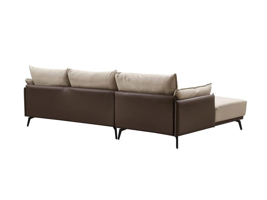 ESF: ELEGANTE NAPPA: диван угловой  левый, правый (бежевый, коричневый)