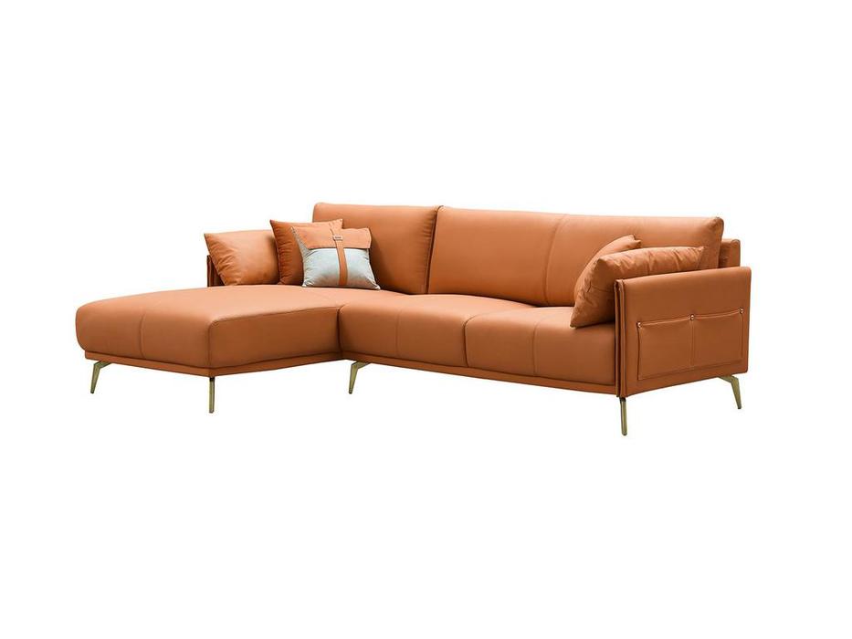 ESF: CALIFORNIA NAPPA: диван угловой  левый (оранжевый)