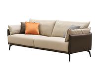 ESF: Elegante Nappa: диван 3 местный не раскладной (бежевый, коричневый)