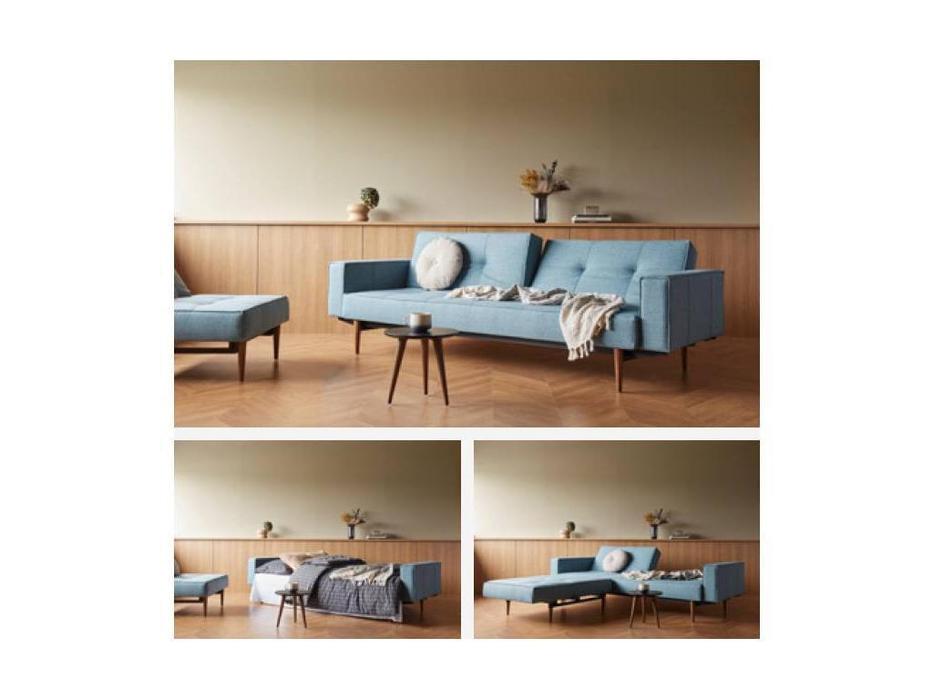 Innovation: Splitback: диван 3-х местный с подлокотниками тк.525 (голубой)