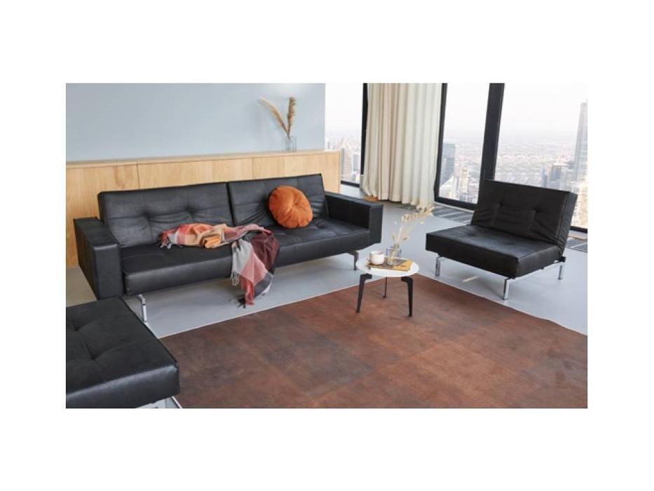 Innovation: Splitback: диван 3-х местный с подлокотниками тк.550 (черный)
