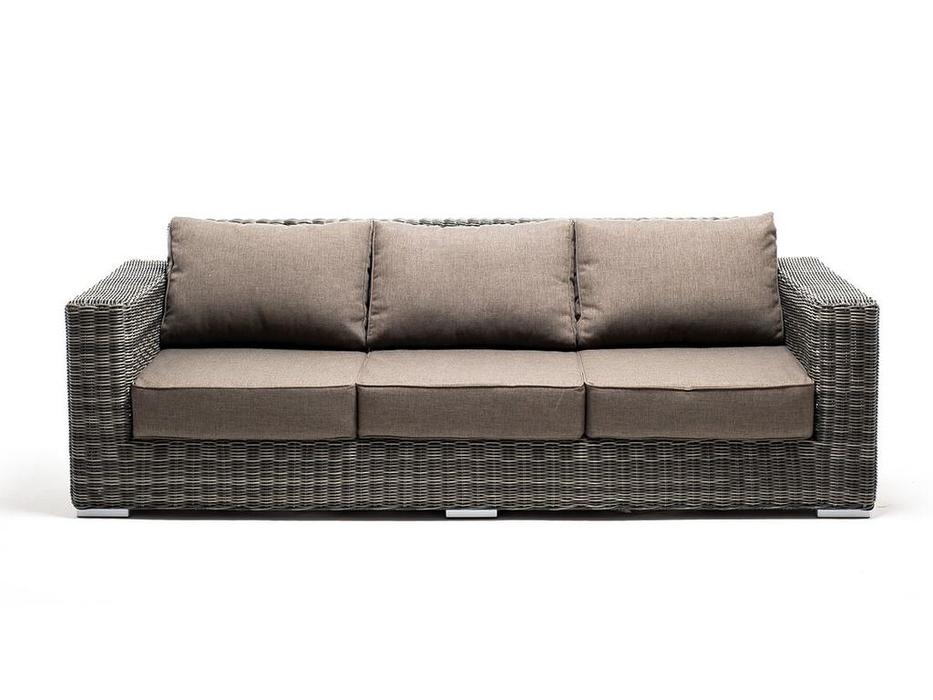 4SIS: Боно: диван садовый 3 местный  с подушками (графит)
