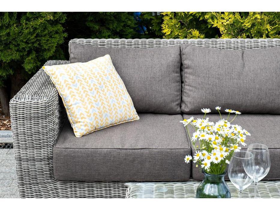 4SIS: Боно: диван садовый 3 местный  с подушками (серый)