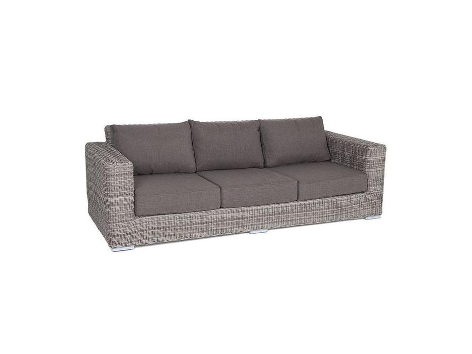 4SIS: Боно: диван садовый 3 местный  с подушками (серый)