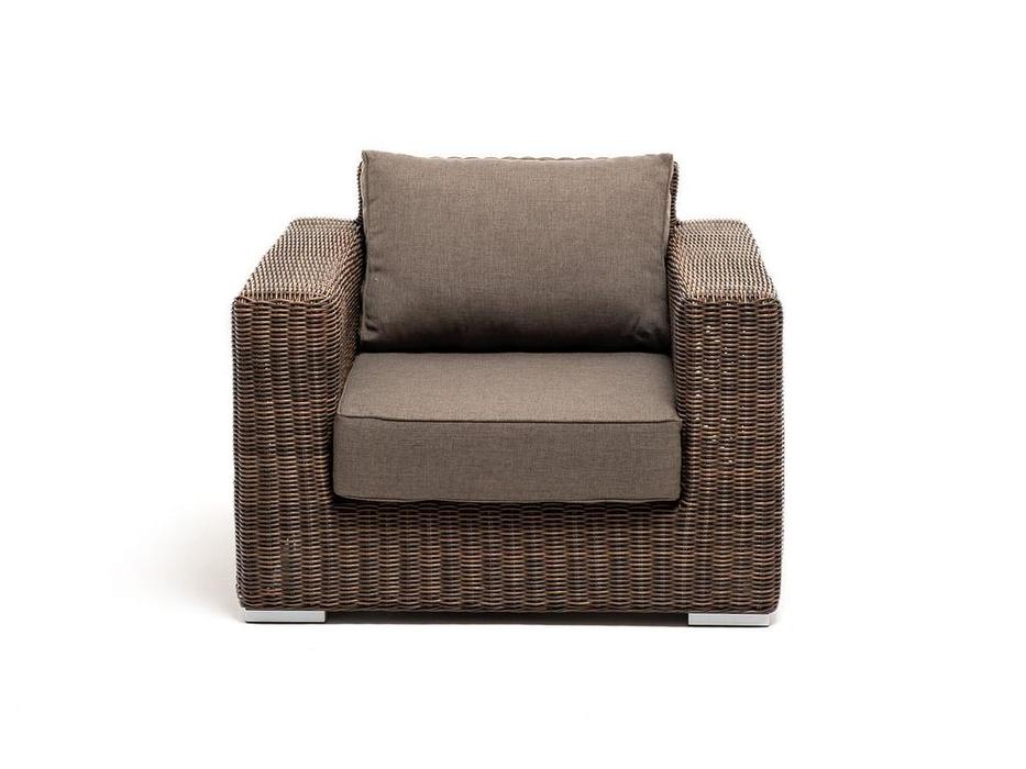 4SIS: Боно: кресло садовое  с подушками (коричневый)
