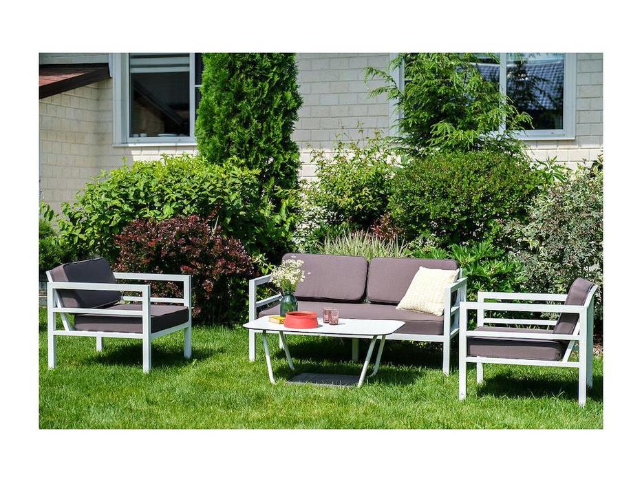 4SIS: Эстелья: диван садовый 2 местны  с подушками (белый)