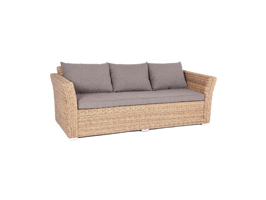 4SIS: Капучино: диван садовый 3 местный с подушками (соломенный)