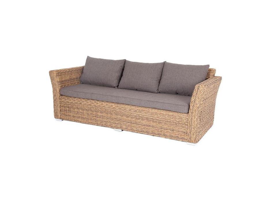 4SIS: Капучино: диван садовый 3 местный с подушками (соломенный)