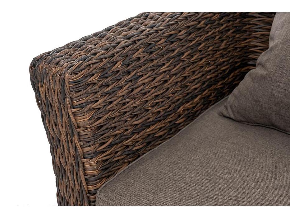 4SIS: Капучино: диван садовый 3-х местный с подушками (коричневый)