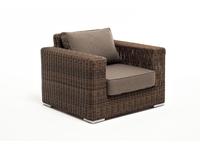 4SIS: Боно: кресло садовое  с подушками (коричневый)